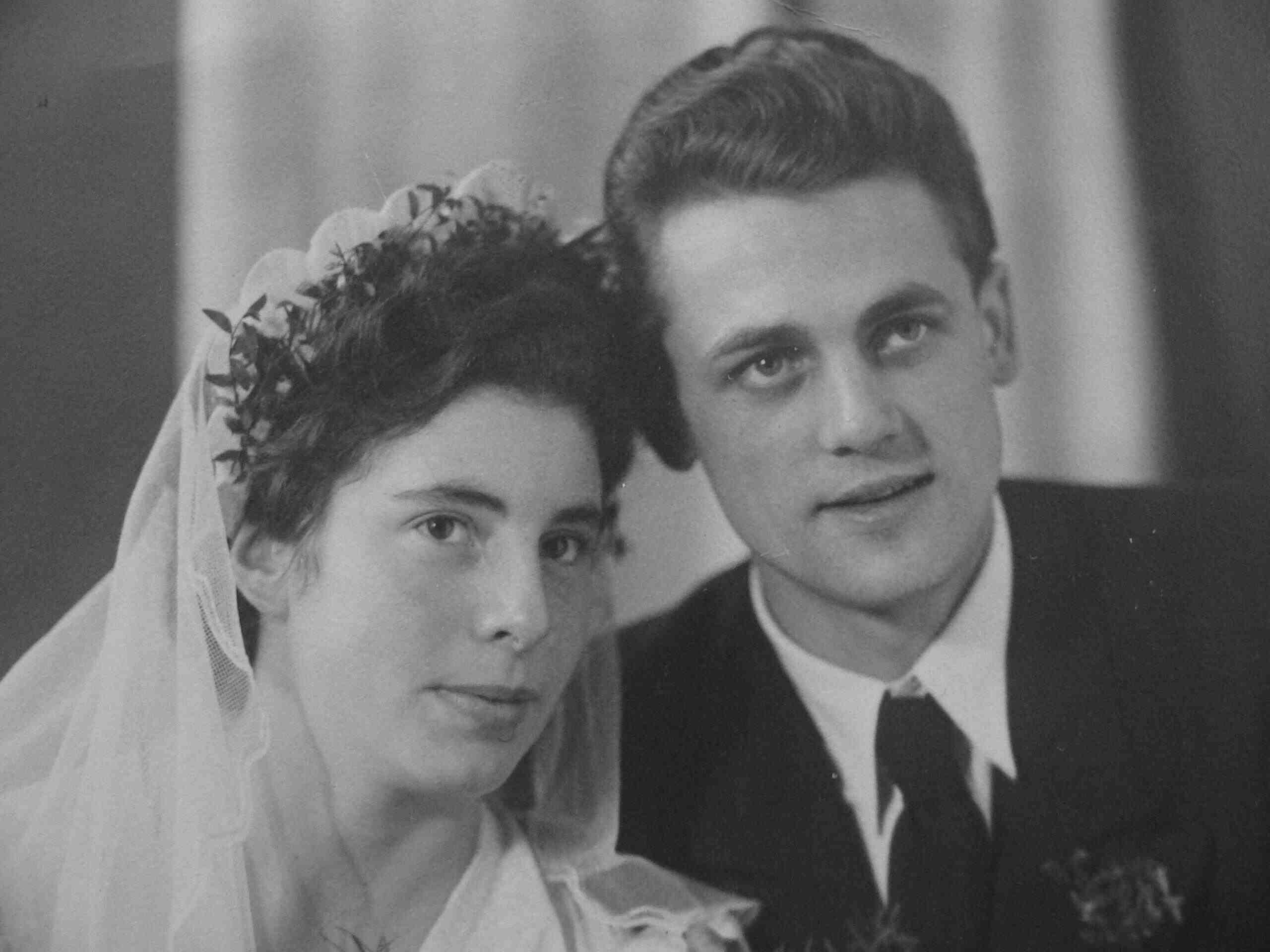 Christel Waltraud und Ernst-Gnther Baasch, Hochzeit 8.12.1945