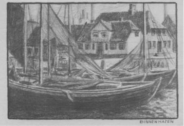 Walter Baasch Heimatskizzen 1920 "Rund um Eckernf�rde" - Borby