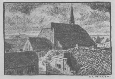 Walter Baasch Heimatskizzen 1920 "Rund um Eckernf�rde" - St. Nicolai
