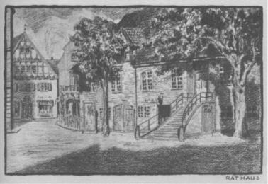 Walter Baasch Heimatskizzen 1920 "Rund um Eckernf�rde" - Rathaus