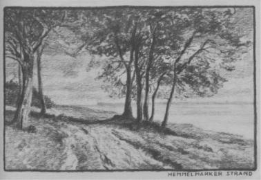 Walter Baasch Heimatskizzen 1920 "Rund um Eckernf�rde" - Hemmelmarker Strand