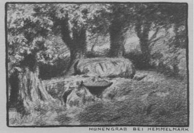 Walter Baasch Heimatskizzen 1920 "Rund um Eckernf�rde" - H�nengrab bei Hemmelmark